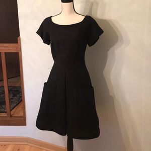 Vintage Scaasi Black Pleated Dress